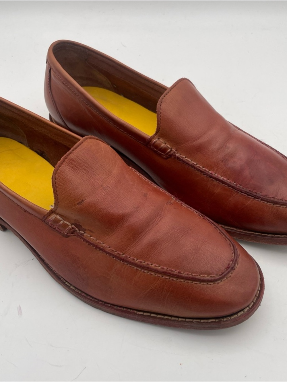 Cole Haan Men's Tan Leather Slip-On Loafers